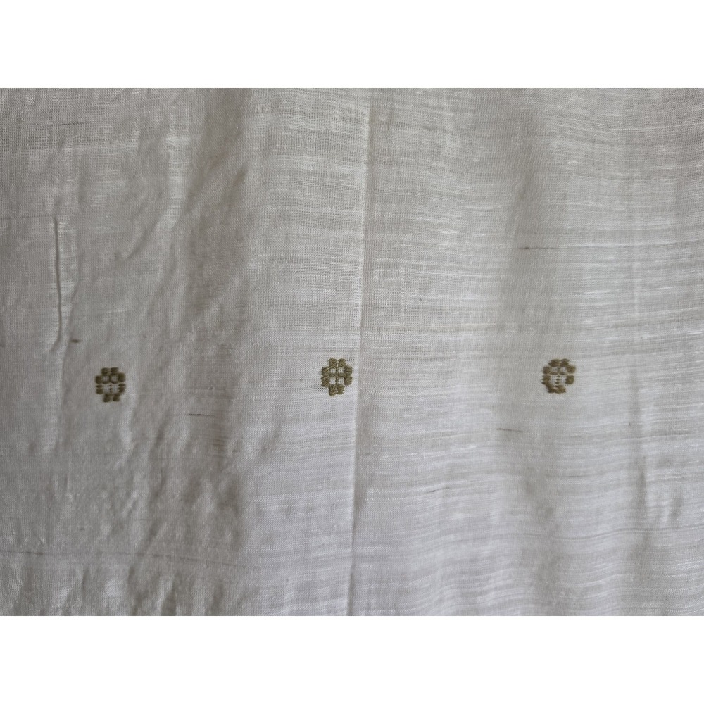 Tribes India Stole White Tan Unisex Wrap Shawl Scarf Boho Bohemian Neck - Picture 4 of 6